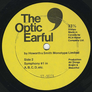 Howarth   smith monotype limited   the optic earful label 02