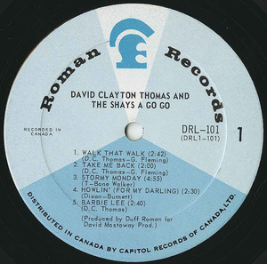 David clayton thomas   the shays   a go go label 01