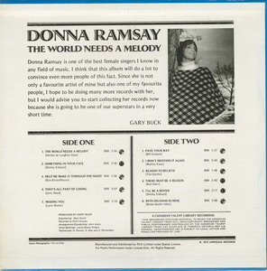 Donna ramsay the world needs a melody back