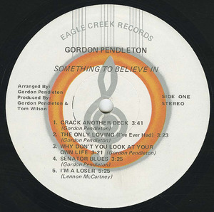 Gordon pendleton something to believe in label 01