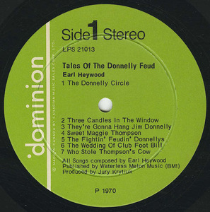 Earl heywood tales of the donnelly feud label 01