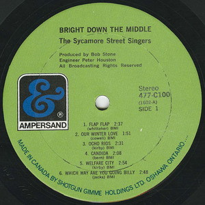 Sycamore street singers   bright down the middle label 01 477 c100