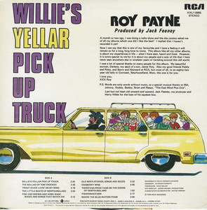 Roy payne   willie yellar's pick up truck back