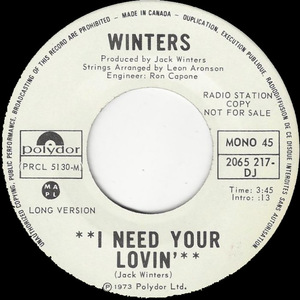 Winters i need your lovin long version polydor