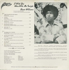 Brent williams   i wish you were with me tonight sealed back