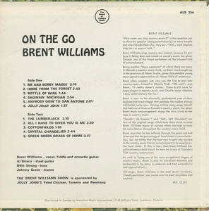 Brent williams   on the go back