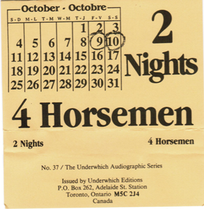 Horsemen two nights cover