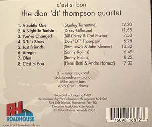 Don 'd.t.' thompson quartet %e2%80%93 c'est si bon %281%29