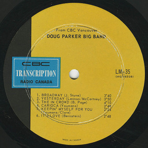 Doug parker big band cbc lm 35 vinyl 01