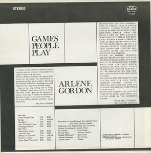 Arlene gordon   games people play back