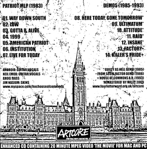 Artcore fanzine   avf003   house of commons   guilty as hell %282009%29   hocback