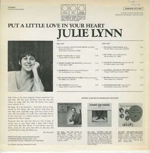 Julie lynn   put a little love in your heart back