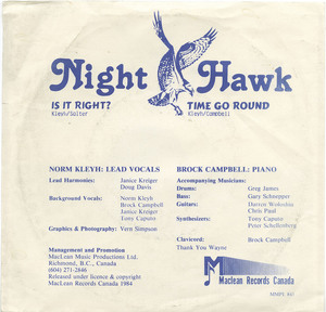 45 night hawk   is it right bw time go round back