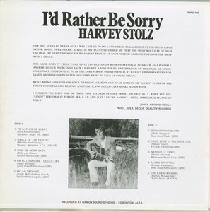 Harvey stolz   i'd rather be sorry back