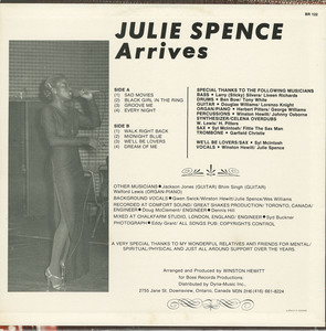 Julie spence   arrives back