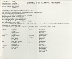 Cassette wayne rostad   christmas in the valley with friends inside vol 6