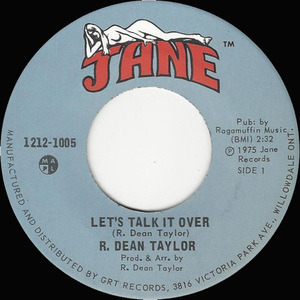 R dean taylor lets talk it over 1975