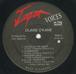 Duane o'kane   voices in the night label 02
