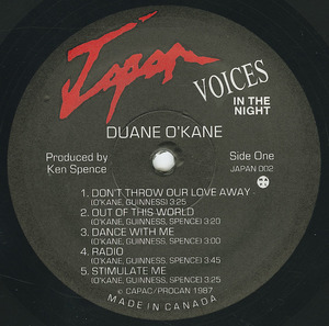 Duane o'kane   voices in the night label 01