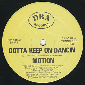 Motion   gotta keep on dancin label 02