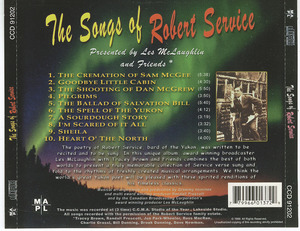 Cd les mclaughlin and friends   the songs of robert service inlay