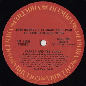 John cairney and allanah o'sullivan tell the robert service story label 01