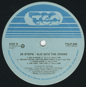 39 steps  step into the crowd label 02