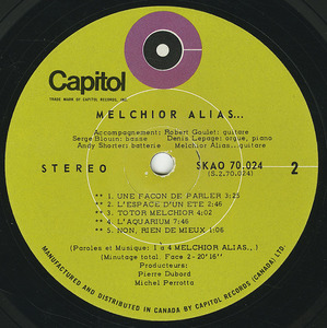 Melchior alias   st label 02