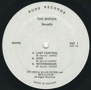 Shriek   sex sells label 01