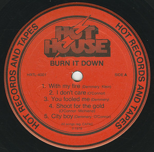 Hot house   burn it down label 01