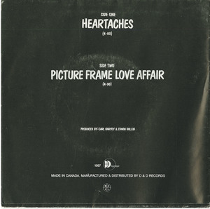 45 emport   heartaches bw picture frame love affair back