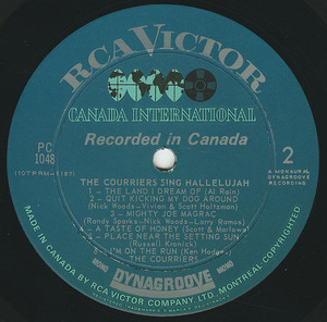 Courriers   sing hallelujah label 02