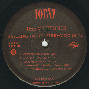 Viletones   saturday night  sunday morning label 01