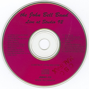 Cd john bell band live at studio 92 cd