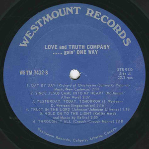 Love and truth company   goin' one way label 01