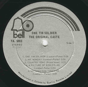 Original caste   one tin soldier label 01