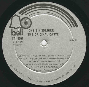 Original caste   one tin soldier label 02