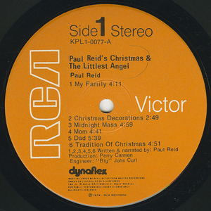 Paul reid   christmas   the littlest angel label 01