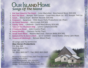 Cd va our island home   songs of the island inlay