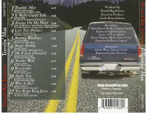 Cd donald ray johnson   travelin' man inlay