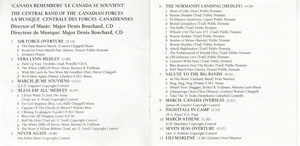Cd central band of the canadian forces   canada remembers   le canada se souvent booklet pages 1 2