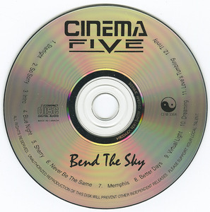 Cd cinema five   bend the sky cd