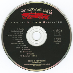 Cd rockin highliners   chicks  suits and cadillacs cd