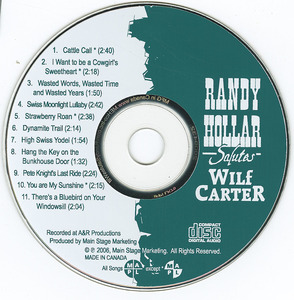Cd hollar  randy   randy hollar salutes wilf carter cd