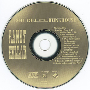 Cd hollar  randy   roll call at the bunkhouse cd