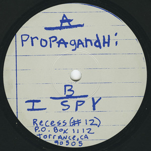 Propagandhi   i spy   i'd rather be flag  burning label 01