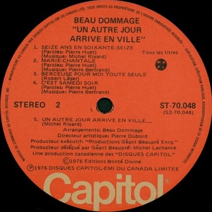 Beau dommage un autre jour arrive en ville 1977 disque face 2
