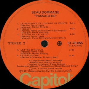Beau dommage passagers 1977 disque face 2b