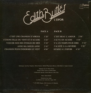 Butler %c3%a9dith l'espoir 1978 dos