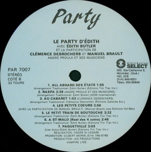 Butler %c3%a9dith le party d'%c3%a9dith 1985 disque face b